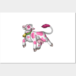 Happy Moo: Pink Spots Posters and Art